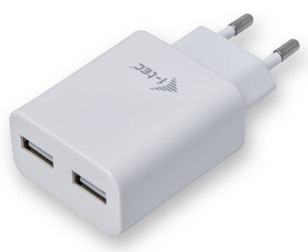i-tec univerzální USB nabíječka/ 2x USB/ 110V-240V/ 2400mAh/ bílá