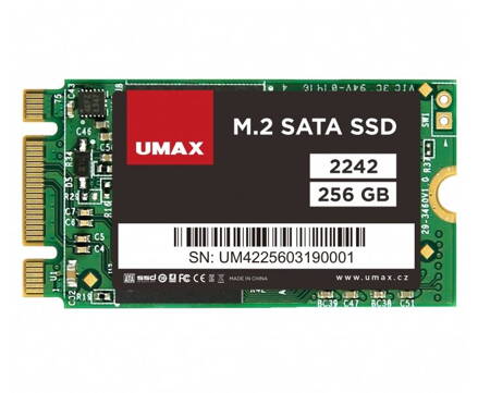 UMAX SSD 256GB/ interní/ M.2/ 2242/ SATAIII/ 3D TLC