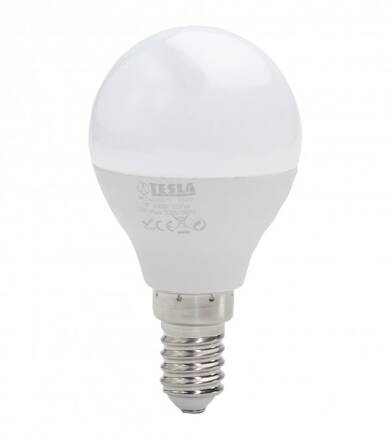 TESLA LED žárovka miniglobe BULB/ E14/ 3W/ 230V/ 250lm/ 4000K/ denní bílá