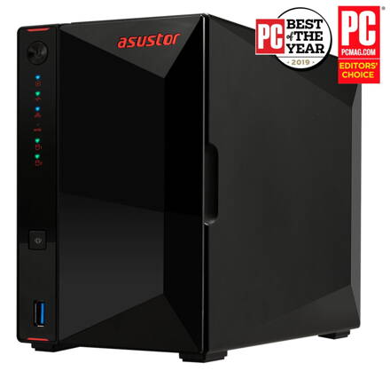 Asustor NAS Nimbustor 2 AS5202T / 2x 2,5 "/ 3,5" SATA III / Intel Celeron J4005 2.0 GHz / 2GB / 2x 2.5 GbE / 3x USB 3.0 / HDMI