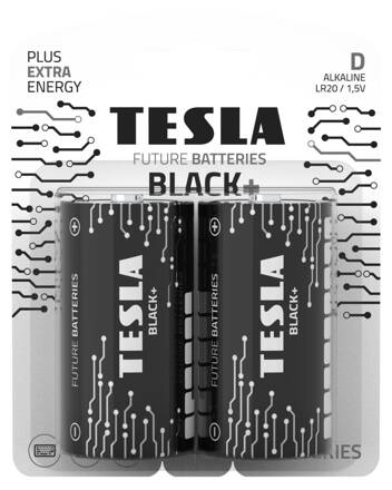 TESLA BLACK+ alkalická baterie D (LR20, velký monočlánek, blister) 2 ks