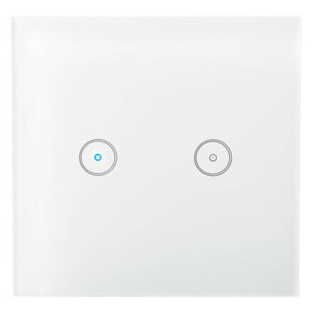 NEDIS Wi-Fi smart spínač osvetlenia / dvojitý / Android / iOS / Nedis® SmartLife / biely