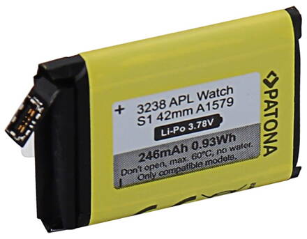 PATONA baterie pro chytré hodinky Apple Watch 1 246mAh A1579 42mm