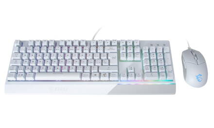 MSI herný set klávesnice s myšou Vigor GK30 COMBO WHITE/ drôtová/ biela/ RGB podsvietenie/ USB/ CZ+SK layout