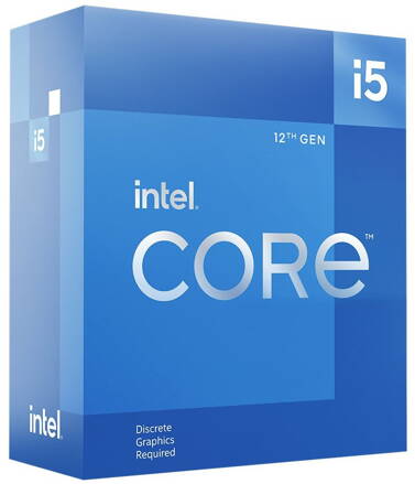 INTEL Core i5-12400F / Alder Lake / LGA1700 / max. 4,4GHz / 6C/12T / 18MB / 65W TDP / BOX vč. chladiče