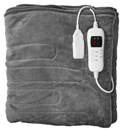 NEDIS elektrická deka/ 2 osoby/ 200 x 180 cm/ 9 nastavenie teploty/ ochrana proti prehriatiu/ dig. ovládanie/ Coral Fleece