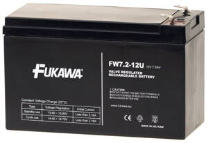 FUKAWA olověná baterie FW 7,2-12 F1U do UPS APC/ AEG/ EATON/ Powerware/ 12V/ 7,2 Ah/ životnost 5 let/ Faston F1-4,7mm