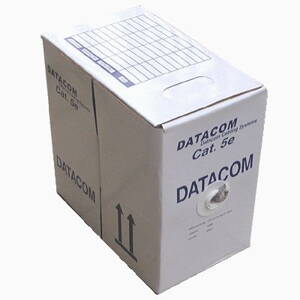DATACOM kábel drôt C5E FTP PVC 305m box sivý