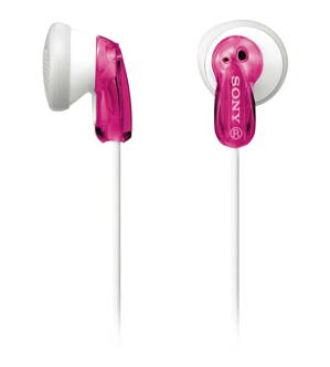 SONY sluchátka do uší MDRE9LPP/ drátová/ 3,5mm jack/ citlivost 104 dB/mW/ růžová