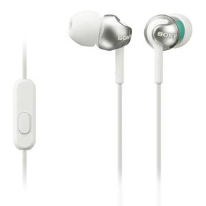 SONY sluchátka do uší MDREX110APW/ drátová/ 3,5mm jack/ citlivost 103 dB/mW/ bílá