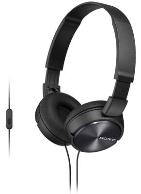 SONY headset náhlavní MDRZX310APB/ sluchátka drátová + mikrofon/ 3,5mm jack/ citlivost 98 dB/mW/ černá