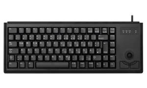 CHERRY klávesnice G84-4400 s trackballem/ drátová/ USB/ ultralehká a malá/ černá EU layout