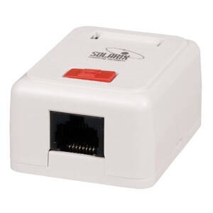 Solarix Eth.Zás. na om. 1xRJ45 STP c5e so značením