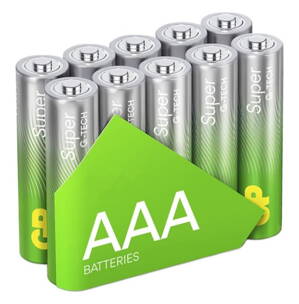GP alkalická baterie 1,5V AAA (LR03) Super 10ks fólie