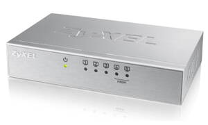 ZyXEL ES-105A 5-port 10 / 100Mbps desktop switch, 2xQoS, kovový, 5W napájanie