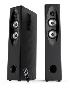 FENDA F&D repro T-60X/ 2.0/ 110W/ čierne/ drevené/ BT4.0/ NFC/ FM rádio/ USB/ optický vstup/ diaľkové ovládanie/ Karaoke