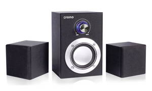 CRONO repro CS-2106C/ 2.1/ 2x 3W + subwoofer 10W/ 3,5 mm jack/ dřevěné/ černé