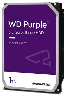 WD HDD PURPLE 1TB / WD10PURZ / SATA 6Gb/s / Interní 3,5" / 5400rpm / 64MB