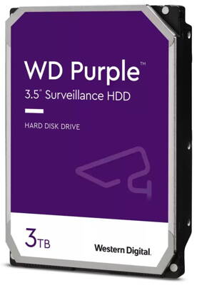 WD HDD PURPLE 3TB / WD30PURZ / SATA 6Gb/s / Interní 3,5" / 5400rpm / 64MB