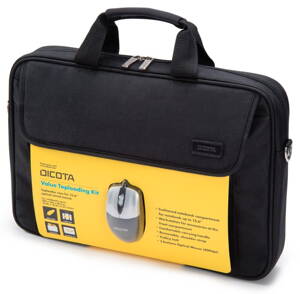 DICOTA brašna na notebook Value Toploader Kit/ do 15,6"/ černá + myš