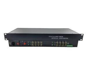 XtendLan HD-CVI/AHD/TVI/PAL opto konvertor, až do 1080p, 16x Video, 1xCOM, ST,single i multimode, pár