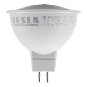 TESLA LED žárovka/ GU5,3/ MR16/ 6W/ 12V/ 470lm/ 4000K/ denní bílá