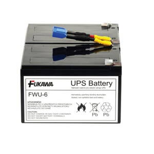 FUKAWA olověná baterie FWU-6 do UPS APC/ náhradní baterie za RBC6/ 24V/ 12Ah/ životnost 5 let