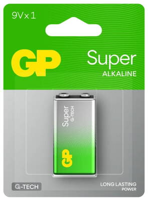 GP alkalická baterie 9V (6LF22 ) Super 1ks blistr