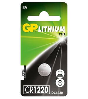 GP lithiová baterie 3V CR1220 1ks blistr