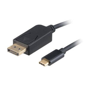AKASA kabel USB Type-C na DisplayPort / AK-CBCA11-18BK / 4K @60Hz / 1,8m / černý