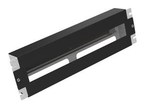 Solarix RAIL-3U-DIN-BK Inštalačný panel 3U s DIN lištou do 19 "rozvádzača, BK RAL9005