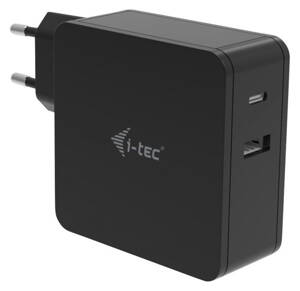 i-tec univerzální USB-C (3.1) nabíječka 60W + USB-A Port 12W/ černá