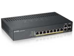 Zyxel GS1920-8HPv2 10 Port Smart Managed Switch 8x Gigabit Copper and 2x Gigabit dual pers., Hybird mode, standalone or
