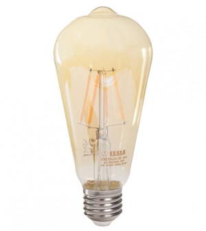 TESLA LED žárovka CONE BULB VINTAGE/ E27/ 4W/ 230V/ 380lm/ 2400K/ teplá bílá/ zlatá