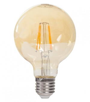 TESLA LED žárovka GLOBE G95 VINTAGE/ E27/ G95/ 4W/ 230V/ 380lm/ 2400K/ teplá bílá/ zlatá