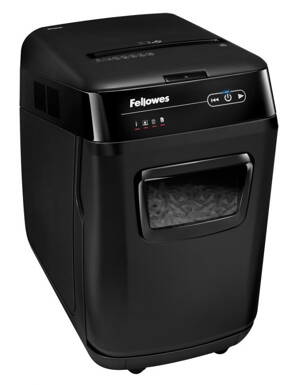 FELLOWES skartovač AutoMax 200 C/ křížový řez 4x38 mm/ objem koše 32 l/ certifikát NBÚ/ stupeň utajení typ 2 - důvěrné