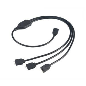 AKASA rozbočovač pro RGB LED pásky / AK-CBLD07-50BK / 1x female / 3x male / 50cm /  černý