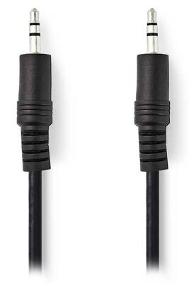 NEDIS stereo audio kabel s jackem/ zástrčka 3,5 mm - zástrčka 3,5 mm/ černý/ 50cm