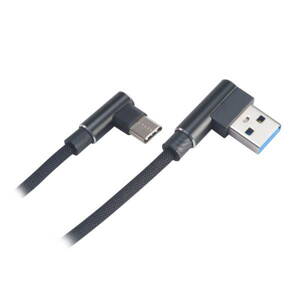 AKASA 90° kabel USB2.0 Typ-A na Typ-C / AK-CBUB39-10BK / 1m / černý