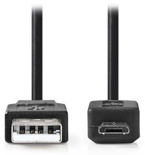 NEDIS kabel USB 2.0/ zástrčka A - zástrčka micro B/ černý/ 3m