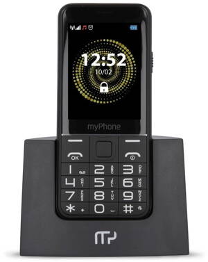 myPhone Halo Q Senior - černý s nabíjecím stojánkem  2,8" TFT/ microSD až 32GB/ 2G/ foto 2Mpx