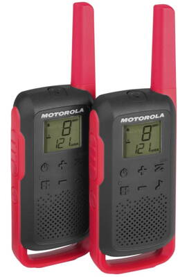 Motorola TLKR T62 červená vysielačka (2 ks, dosah až 8 km)
