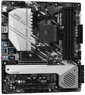 ASRock X570M PRO4 / AM4 / 4x DDR4 DIMM / HDMI / DP / 2x M.2 / USB Type-C / mATX