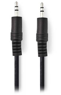 NEDIS stereo audio kábel s jackom/ zástrčka 3,5 mm - zástrčka 3,5 mm/ čierný/ 2m
