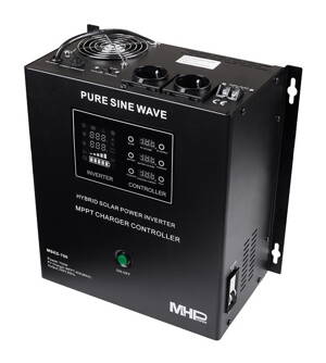 MHPower záložný zdroj MSKD-700-12, UPS, 700W, čistý sinus, 12V, solárny regulátor MPPT