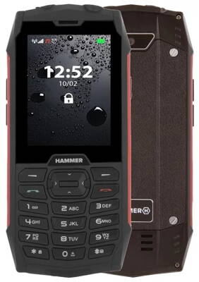 myPhone Hammer 4 - červený  2,8"/ 64MB/ až do 32 GB microSD/ Dual SIM/ IP68