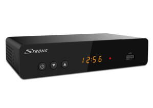 STRONG DVB-T/T2 set-top-box SRT 8222/ Full HD/ H.265/HEVC/ dvojitý (twin) tuner/ PVR/ EPG/ USB/ HDMI/ LAN/ SCART/ černý