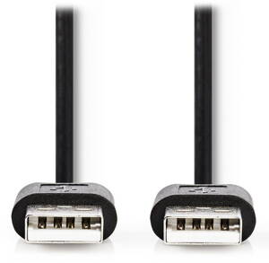 NEDIS kabel USB 2.0/ zástrčka A - zástrčka A/ černý/ bulk/ 1m