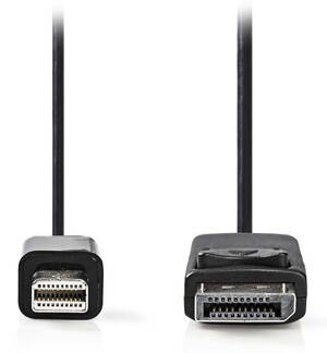 NEDIS kabel Mini DisplayPort/ zástrčka Mini DisplayPort - zástrčka DisplayPort/ černý/ 3m