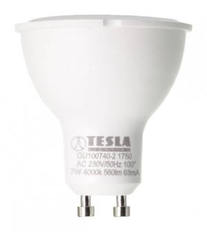TESLA LED žárovka/ GU10/ 7W/ 230V/ 560lm/ 4000K/ denní bílá